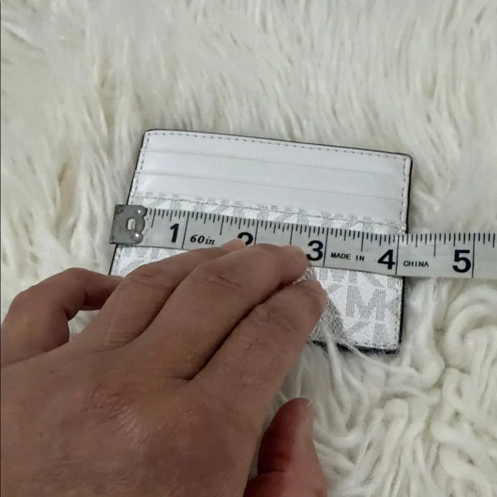 Michael Kors Green and White Bi-Fold Wallet